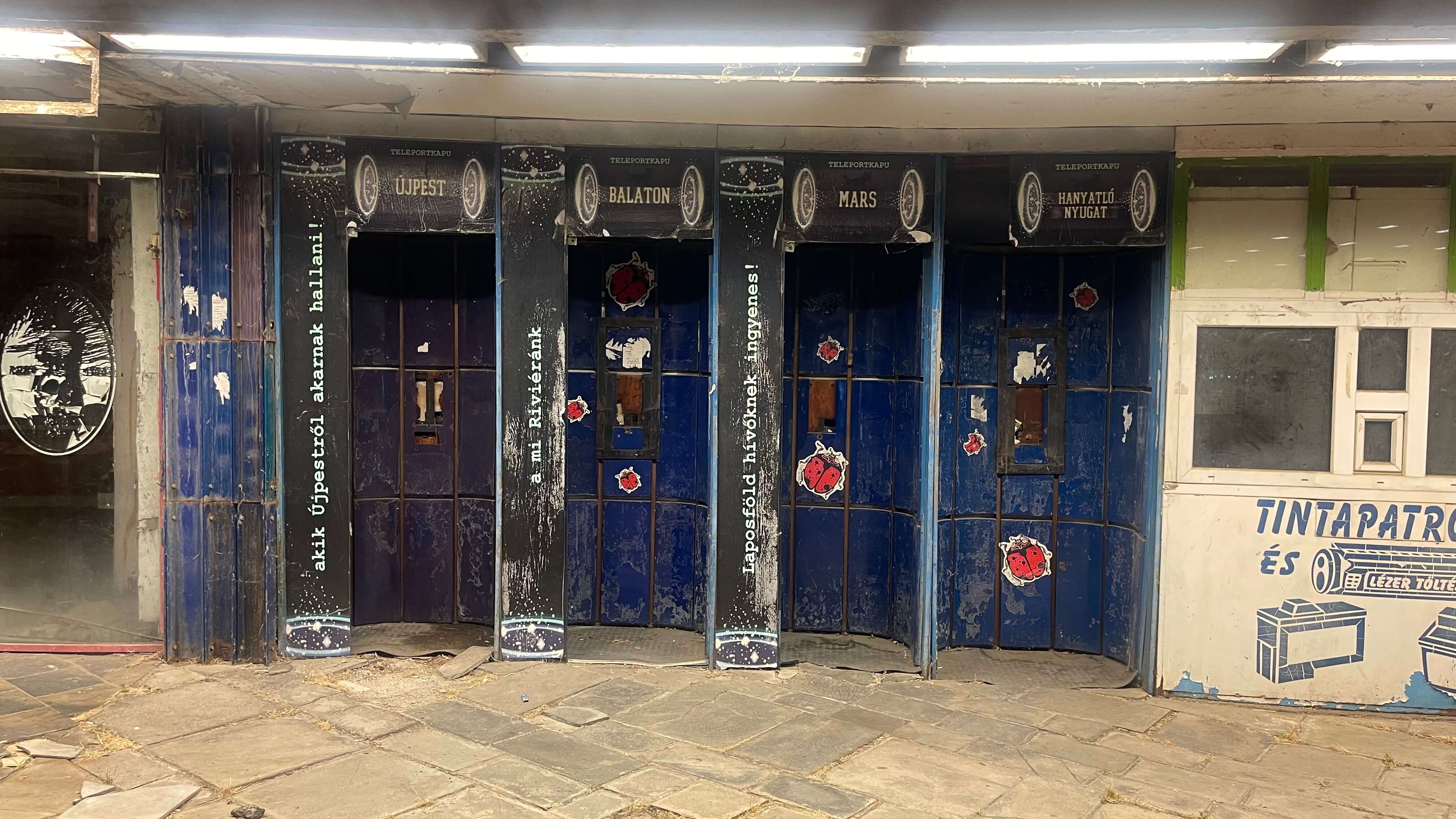 Old phone booths in Budapest