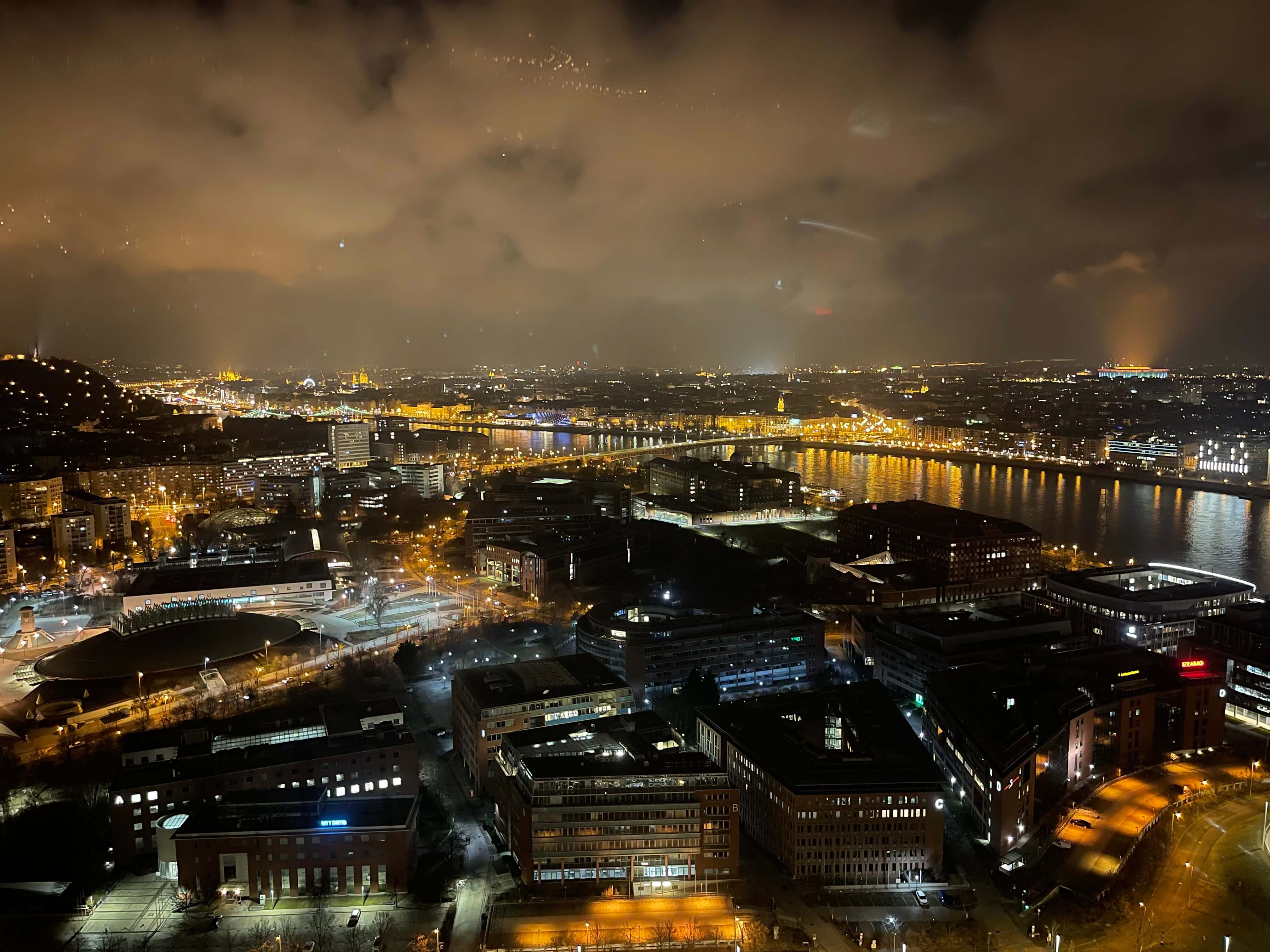 Budapest skyline dinner with Pawel Zawadzki